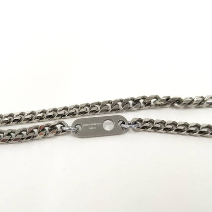 Louis Vuitton Pendant Monogram Chain Necklace LV Initial Plated Blue Silver