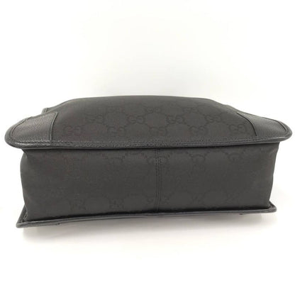 Gucci Tote Shoulder Bag GG Nylon Canvas Black
