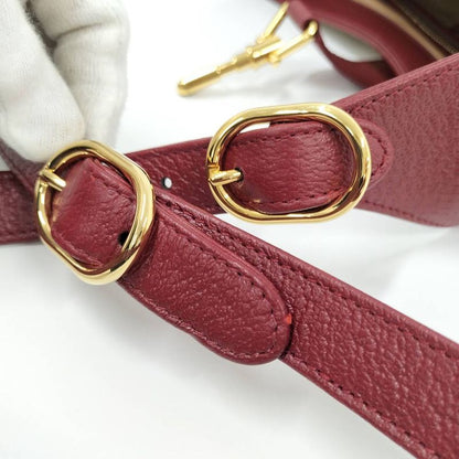 Gucci Jackie Small Shoulder Bag Music IS Mine Canvas Leather Red