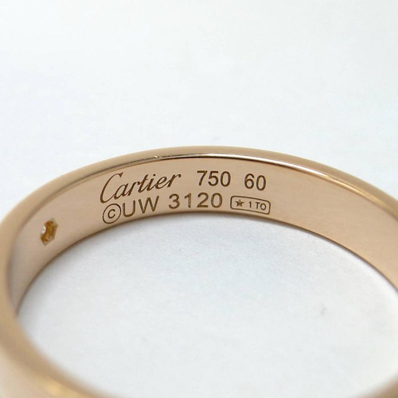 Cartier Love Ring 18k Pink Gold Diamond 60