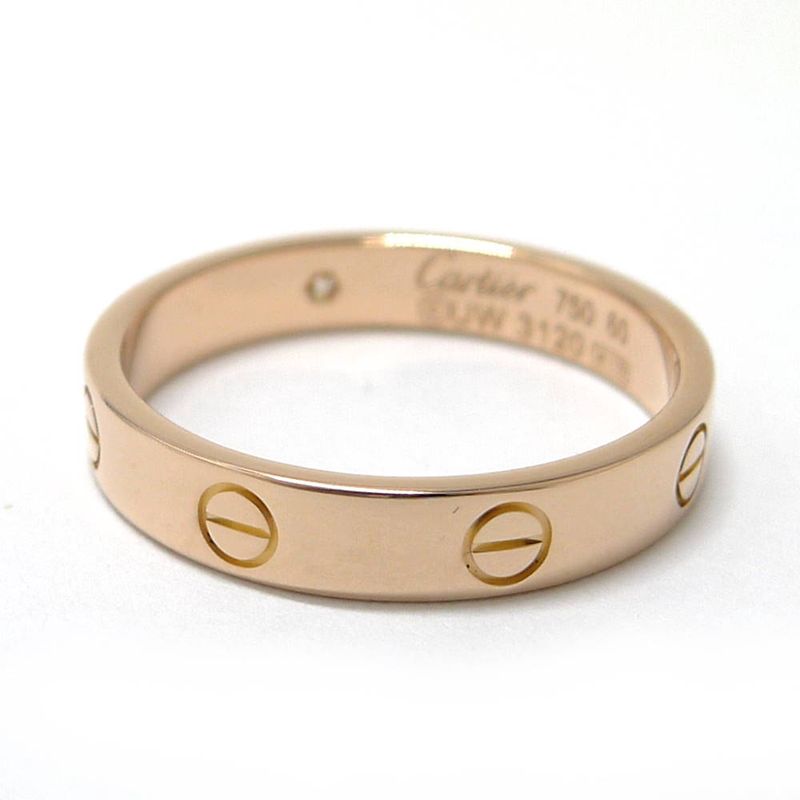 Cartier Love Ring 18k Pink Gold Diamond 60