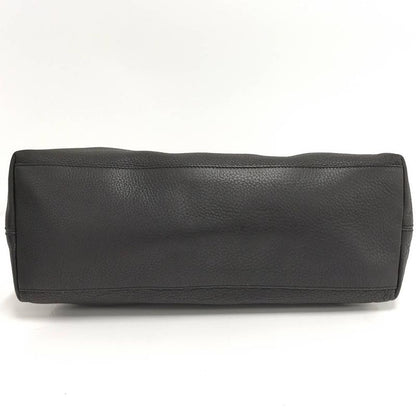 Gucci Chain Shoulder Bag Interlocking Leather Black