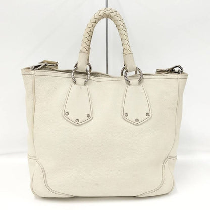 Prada 2-Way Tote Leather White