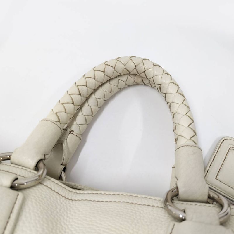 Prada 2-Way Tote Leather White