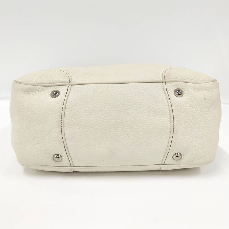 Prada 2-Way Tote Leather White