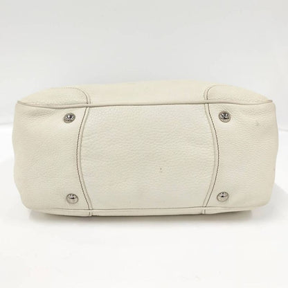 Prada 2-Way Tote Leather White