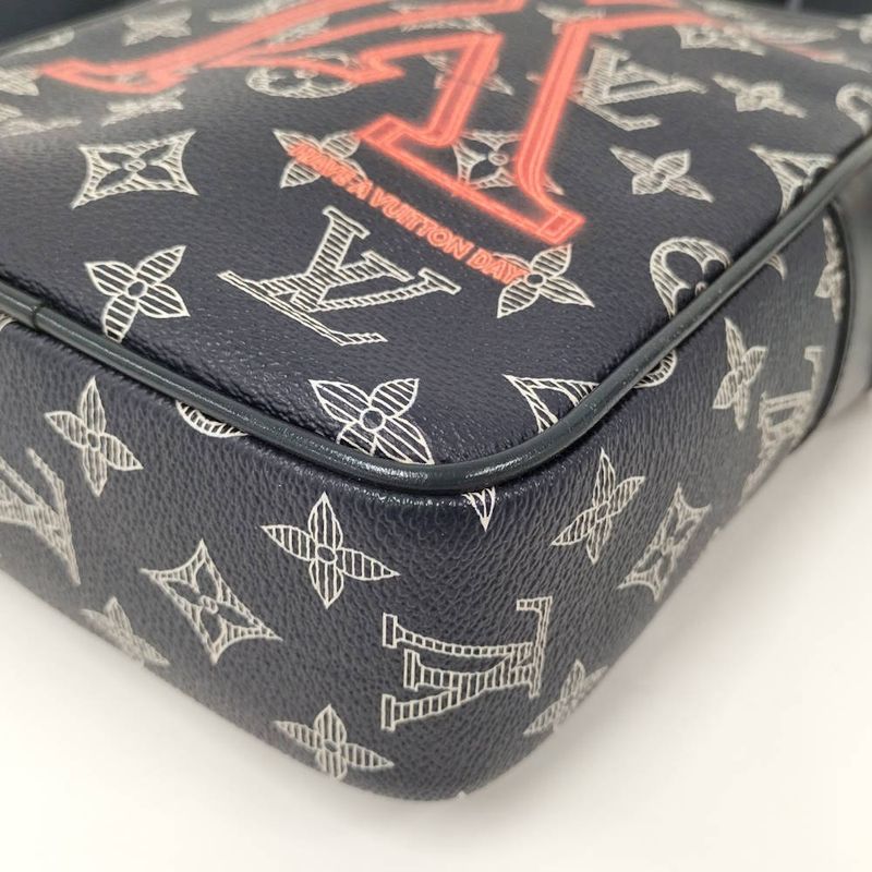 Louis Vuitton Danube PM Shoulder Bag Upside Down Monogram Ink Navy