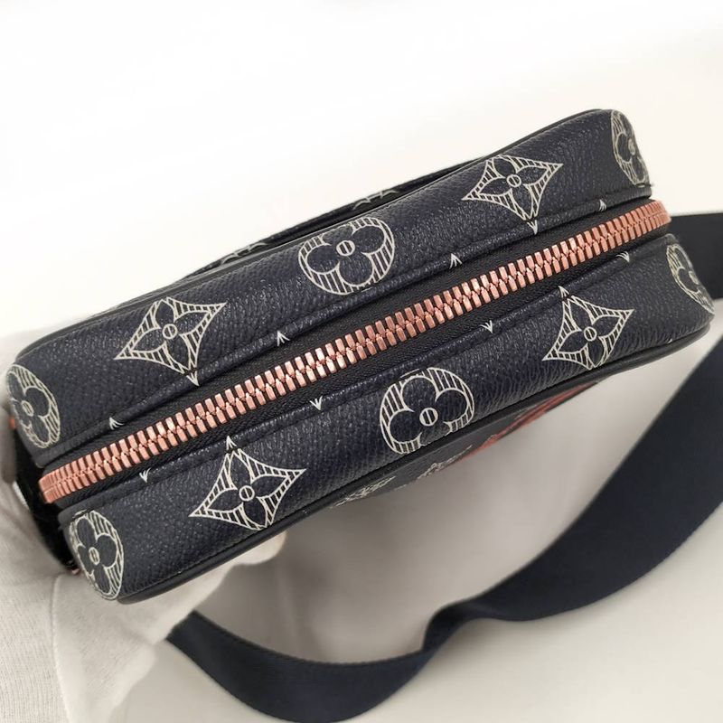 Louis Vuitton Danube PM Shoulder Bag Upside Down Monogram Ink Navy