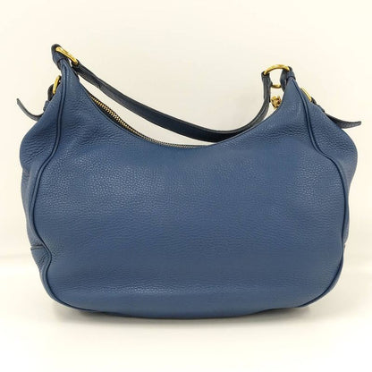 Prada Shoulder Bag Vitello Daino Leather Blue