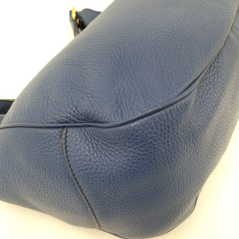 Prada Shoulder Bag Vitello Daino Leather Blue