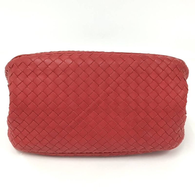 Bottega Veneta Handbag Intrecciato Leather Red
