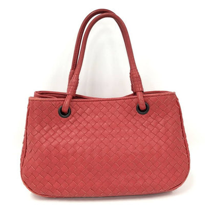 Bottega Veneta Handbag Intrecciato Leather Red