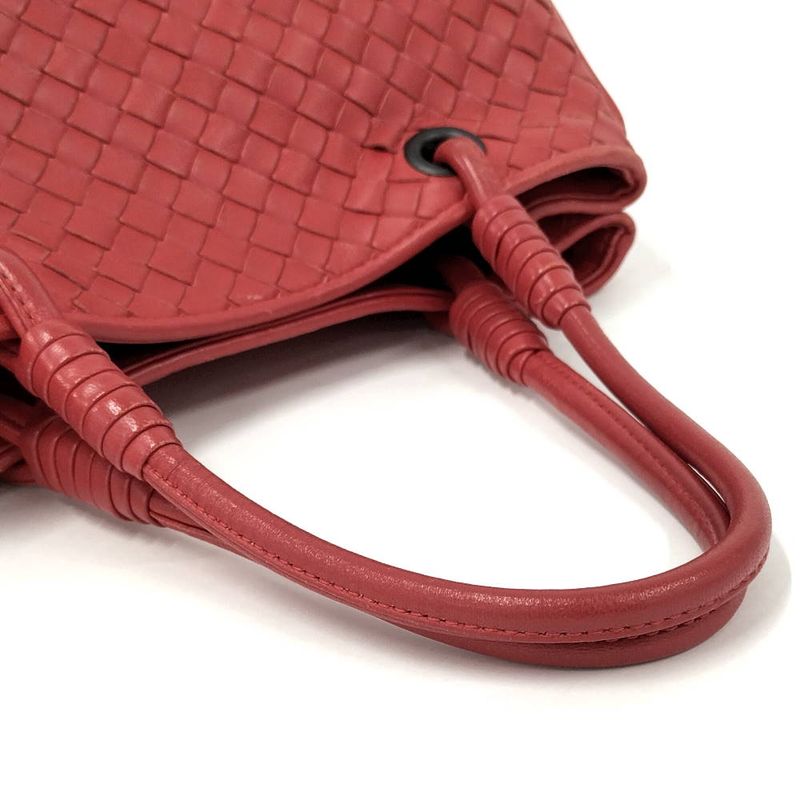 Bottega Veneta Handbag Intrecciato Leather Red