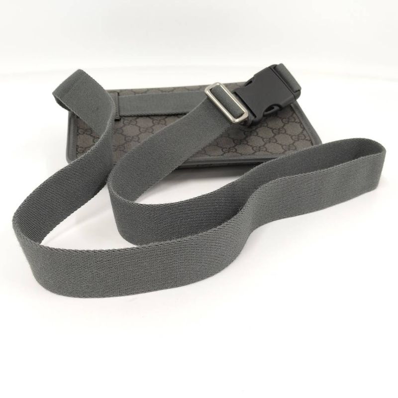 Gucci Belt Bag Ophidia GG Leather Gray