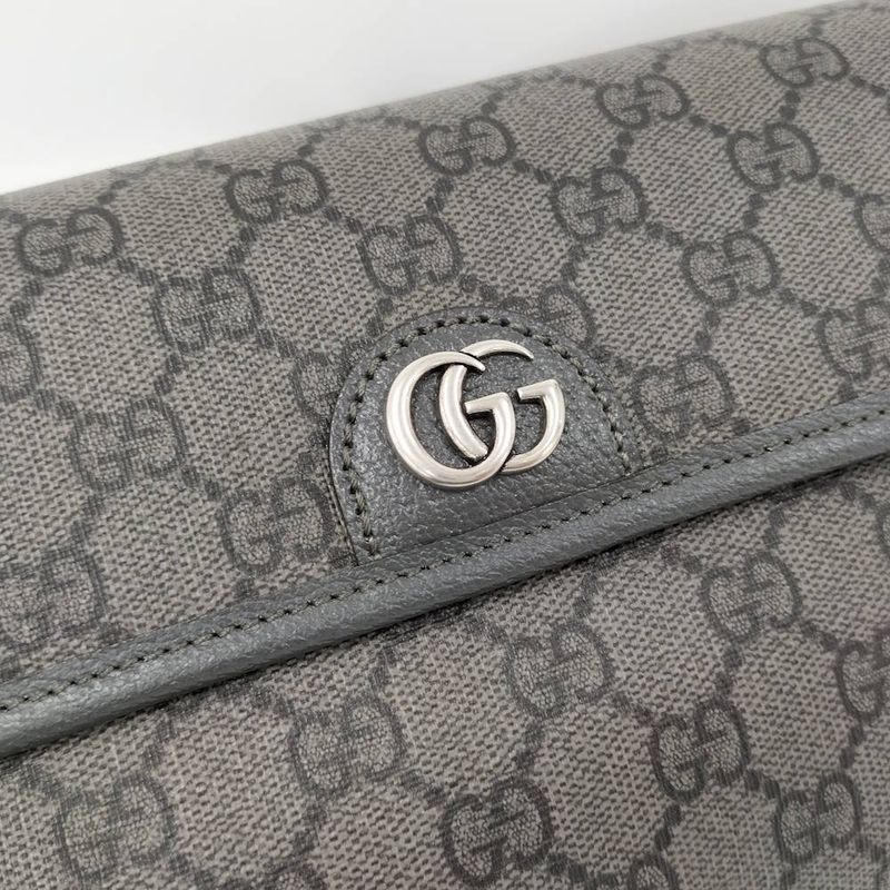 Gucci Belt Bag Ophidia GG Leather Gray