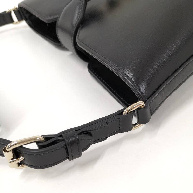 Gucci Bucket Shoulder Bag Leather Black