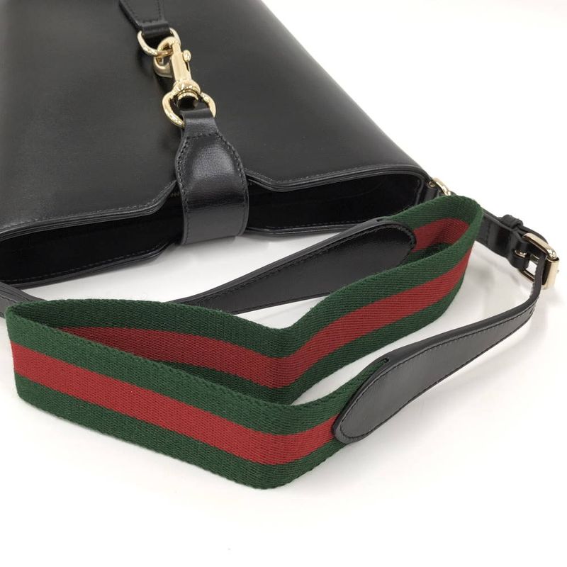 Gucci Bucket Shoulder Bag Leather Black