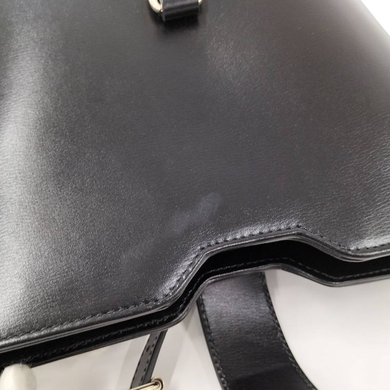 Gucci Bucket Shoulder Bag Leather Black
