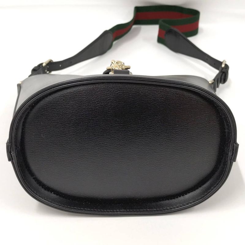 Gucci Bucket Shoulder Bag Leather Black