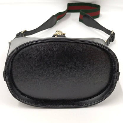 Gucci Bucket Shoulder Bag Leather Black