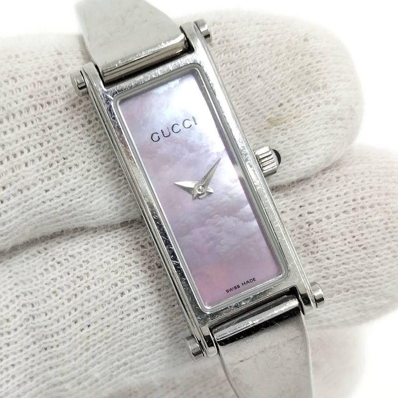 Gucci Bangle Watch Pink Shell Dial