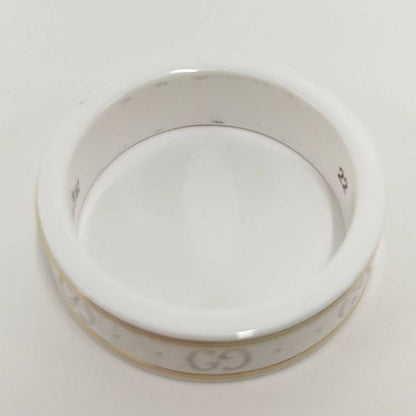 Gucci Icon Ring Ceramic 18k Yellow Gold White