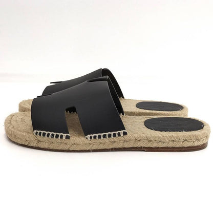 Hermes Antigua Sandals Black Beige 42