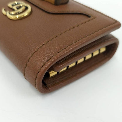 Gucci Diana 6 Key Case Bamboo GG Leather Brown Key Holder