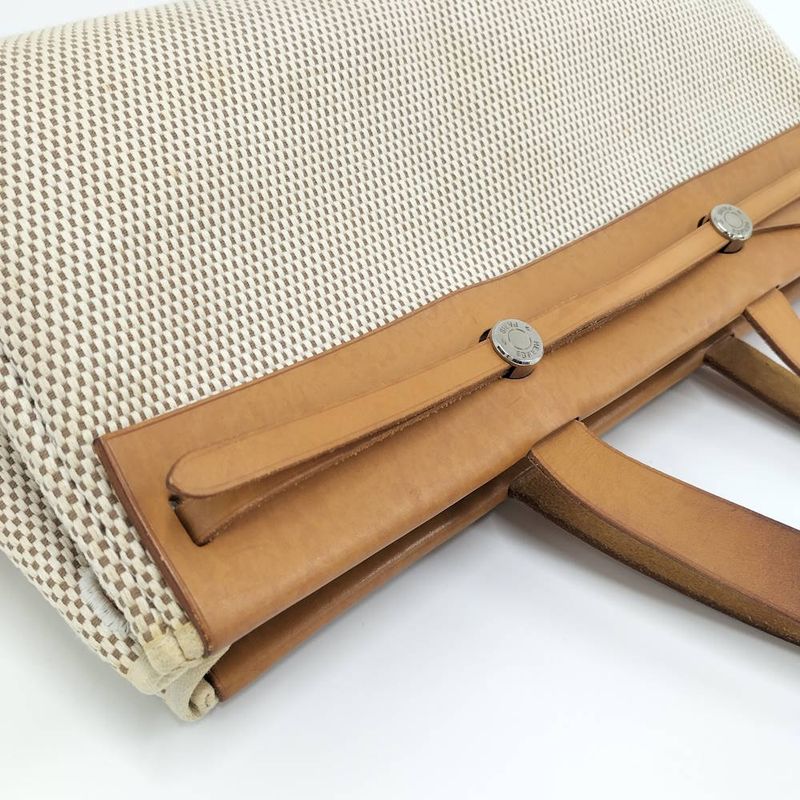 Hermes Herbag GM Tote Toile Ash