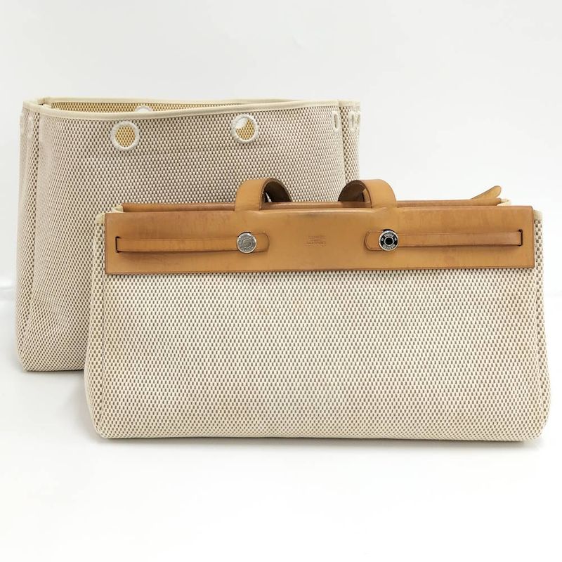 Hermes Herbag GM Tote Toile Ash