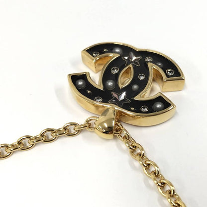 Chanel Necklace CC Logo Plated Gold