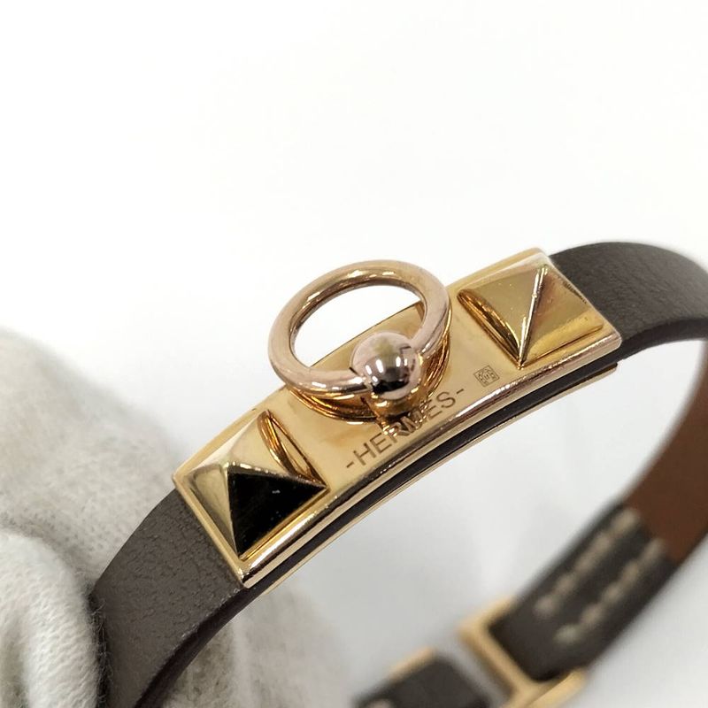 Hermes Mini Rival Bracelet Studs Leather
