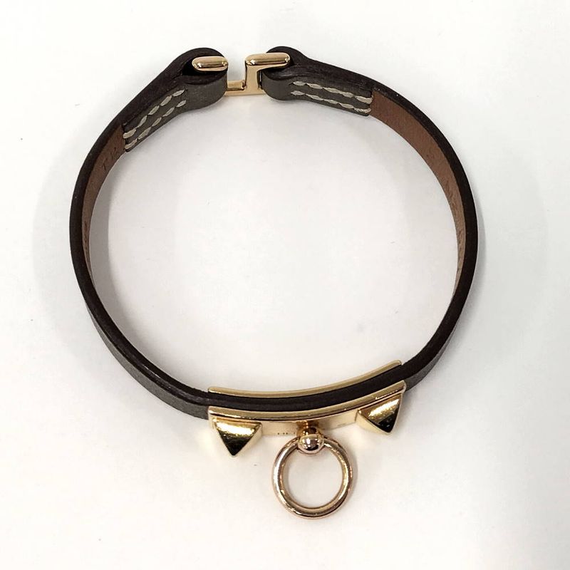 Hermes Mini Rival Bracelet Studs Leather