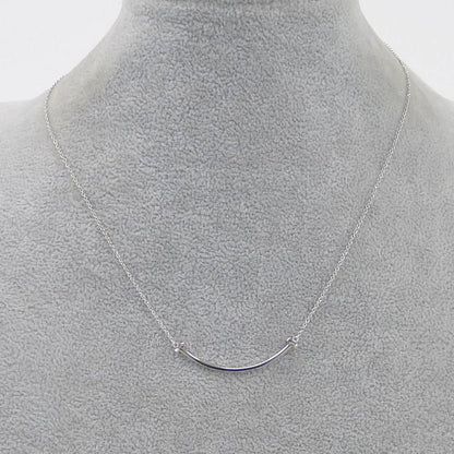Tiffany & Co T Smile Necklace 18k White Gold