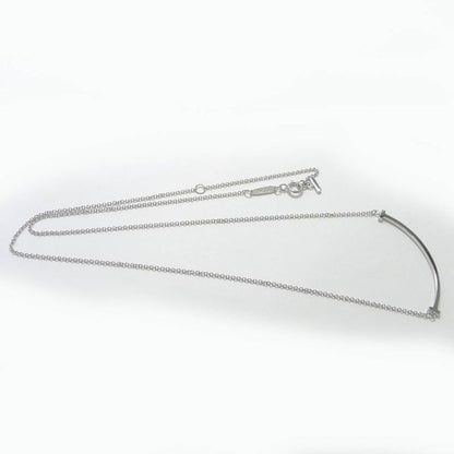 Tiffany & Co T Smile Necklace 18k White Gold