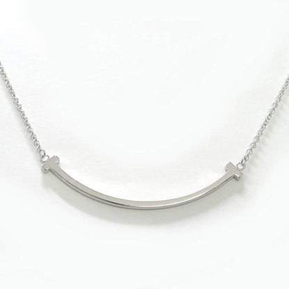 Tiffany & Co T Smile Necklace 18k White Gold
