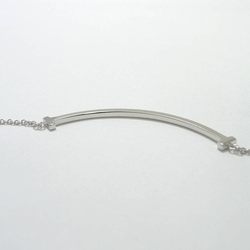 Tiffany & Co T Smile Necklace 18k White Gold
