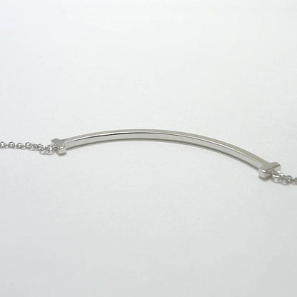 Tiffany & Co T Smile Necklace 18k White Gold