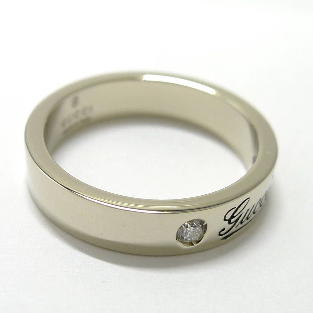 Gucci Icon Print Diamond Ring 18k White Gold List