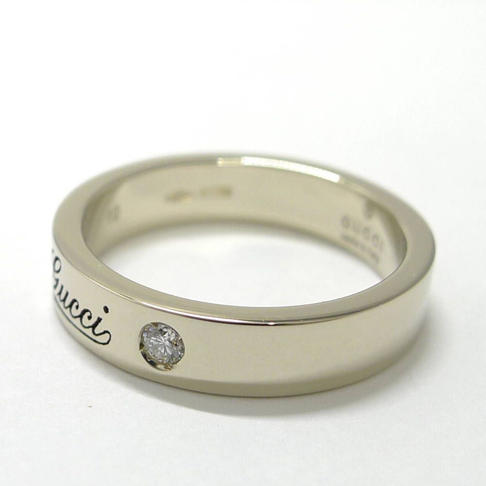 Gucci Icon Print Diamond Ring 18k White Gold List