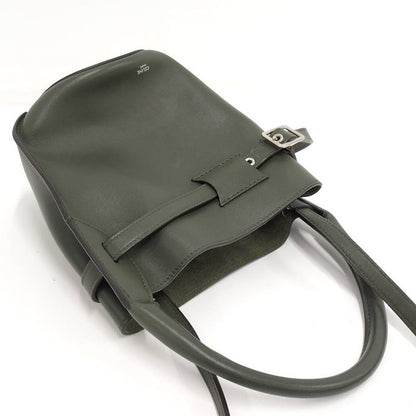 Celine Shoulder Bag Leather Khaki