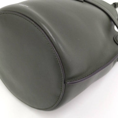 Celine Shoulder Bag Leather Khaki