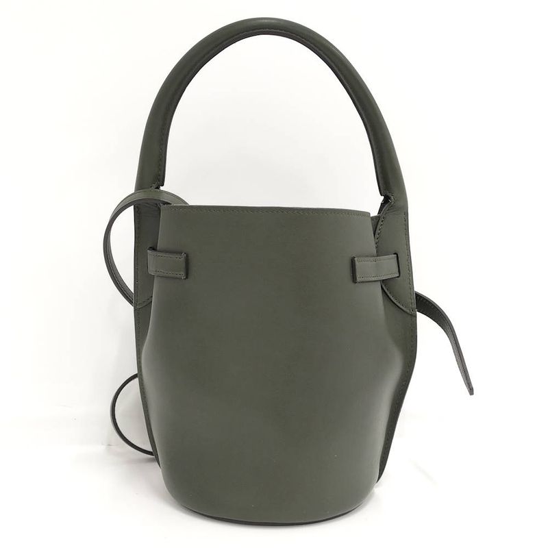 Celine Shoulder Bag Leather Khaki