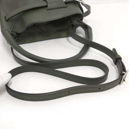 Celine Shoulder Bag Leather Khaki