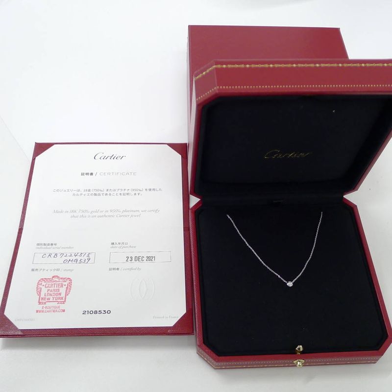 Cartier d'Amour Necklace 18k White Gold Diamond