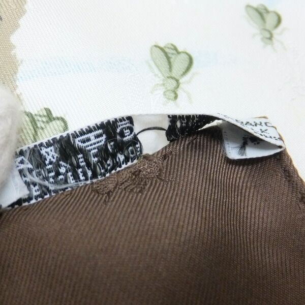 Hermes Carre 90 Scarf Silk Brown White Napoleon