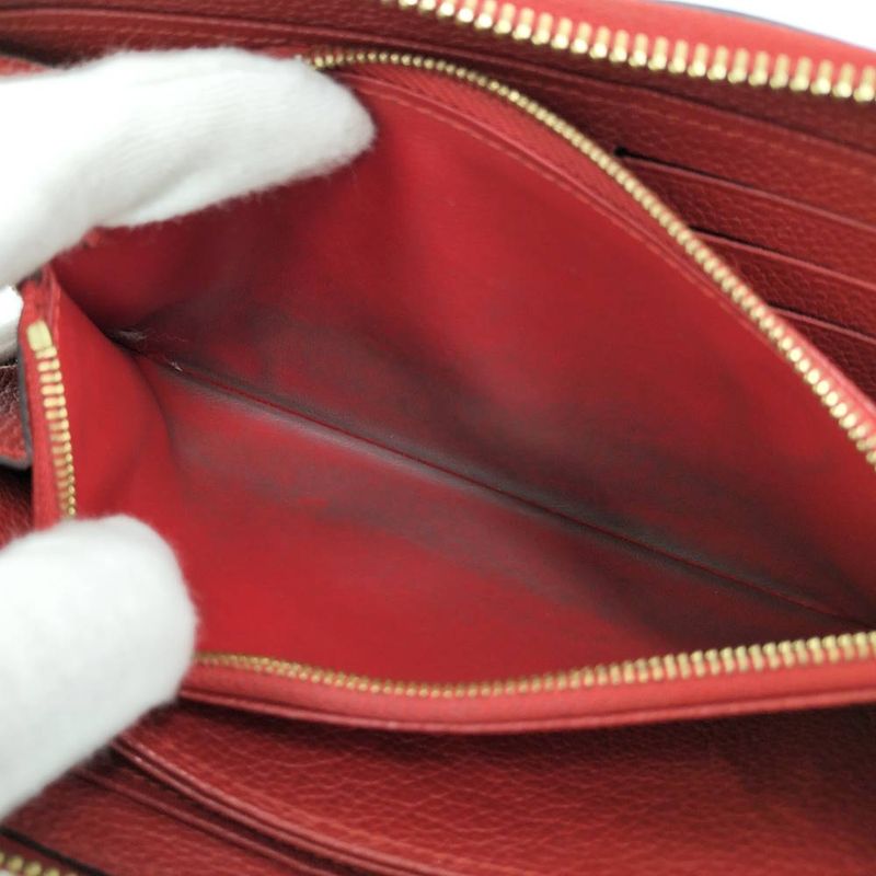 Louis Vuitton Zip Around Wallet Zippy Monogram Empreinte Scarlet Red