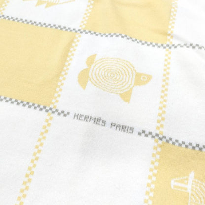 Hermes Knit Plaid Animo Natte Yellow Sweater