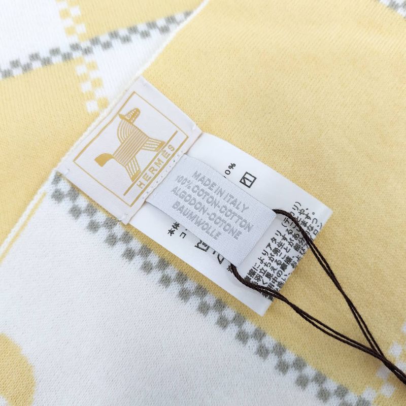Hermes Knit Plaid Animo Natte Yellow Sweater