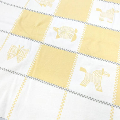 Hermes Knit Plaid Animo Natte Yellow Sweater